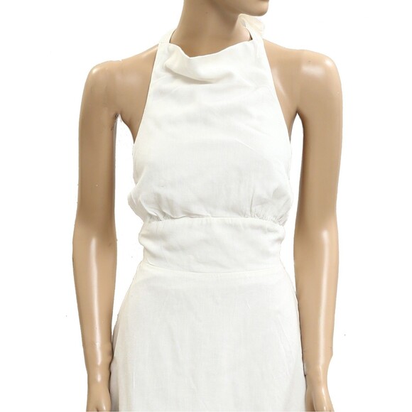 Free People Free-Est Callie Chic Mini Dress Halter White Open Back S New 283479 - Picture 2 of 4